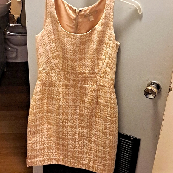 banana republic champagne dress Midi Dress Banana Republic Bridesmaid Dresses NWT Banana Republic Ness  Pleated Satin Midi Dress Champagne